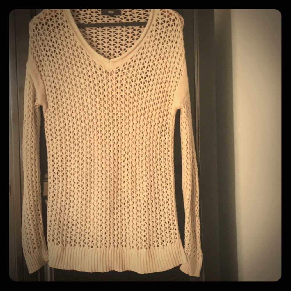 Open knit sweater